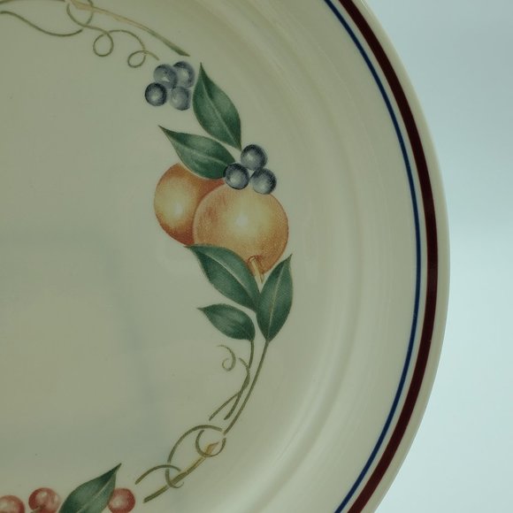 Corelle Abundance Lunch Plates Salad Plates 8.5" Fruit Berries Leaves Pattern - Picture 5 of 7